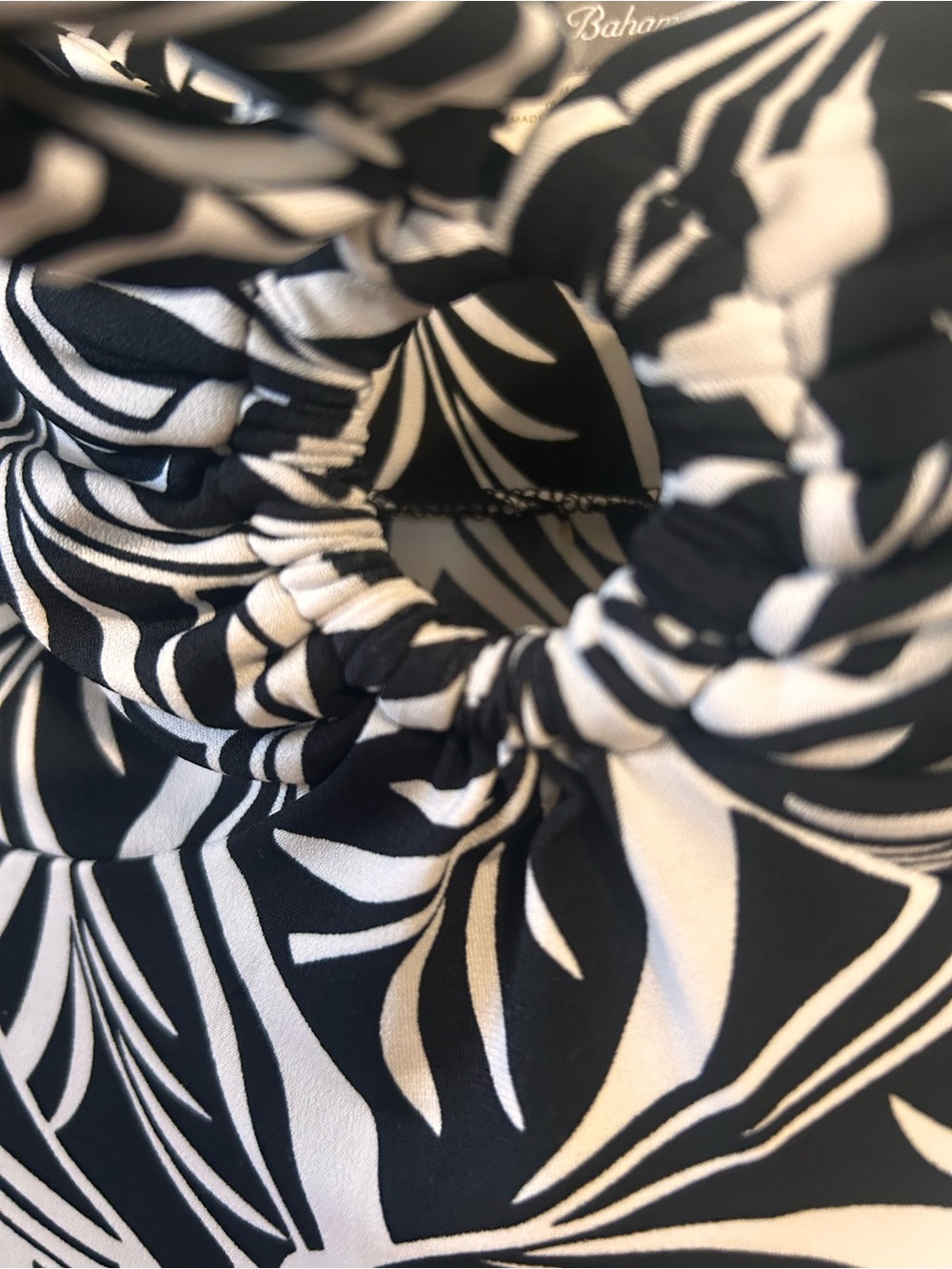 Tommy Bahama Black and White Leaf-Print Maxi Dress - Picture 4 of 6